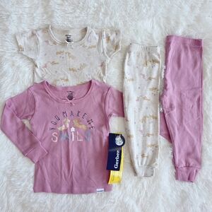 Gerber Happy Puppies Toddler Girls 4PC Pajamas